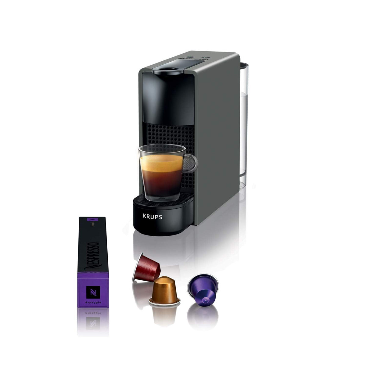 Zarevo Essenza Mini Gris Intense – Cafetière à Capsules Compacte